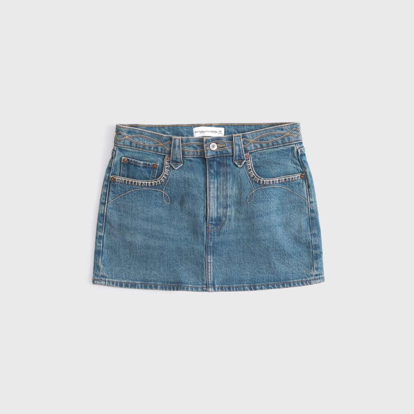 Abercrombie Mixed Fabric Denim Mini Skirt