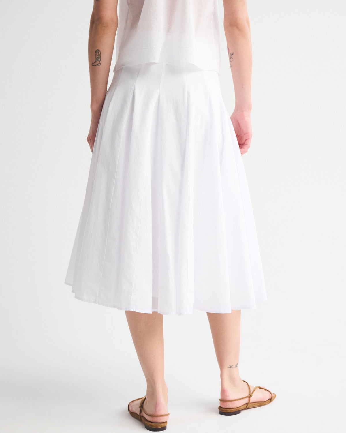Abercrombie 100% Cotton Godet Midi Skirt