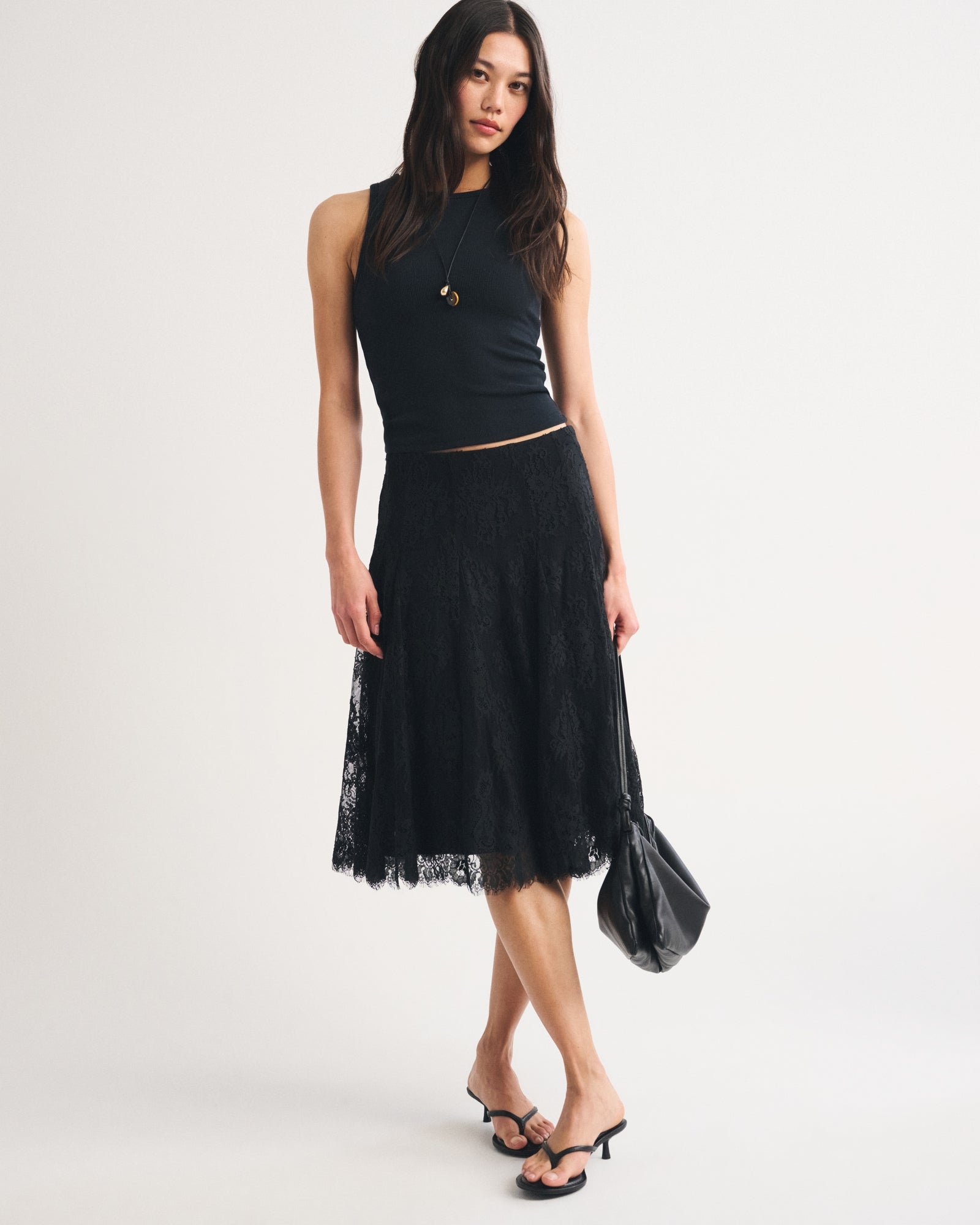 Abercrombie Lace Midi Skirt