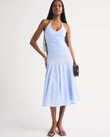 Abercrombie 100% Cotton Godet Midi Skirt