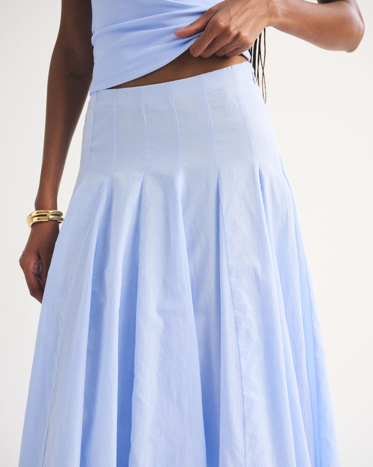 Abercrombie 100% Cotton Godet Midi Skirt