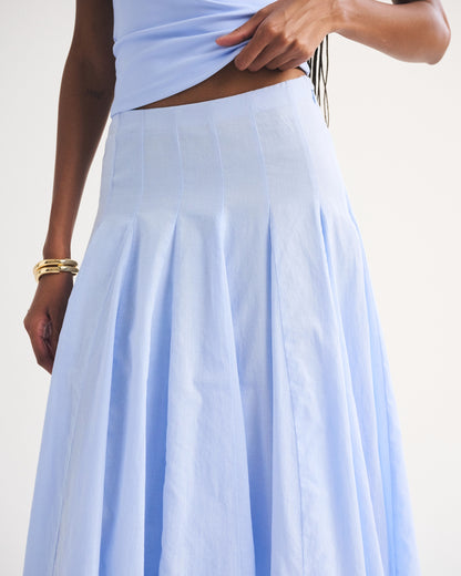 Abercrombie 100% Cotton Godet Midi Skirt