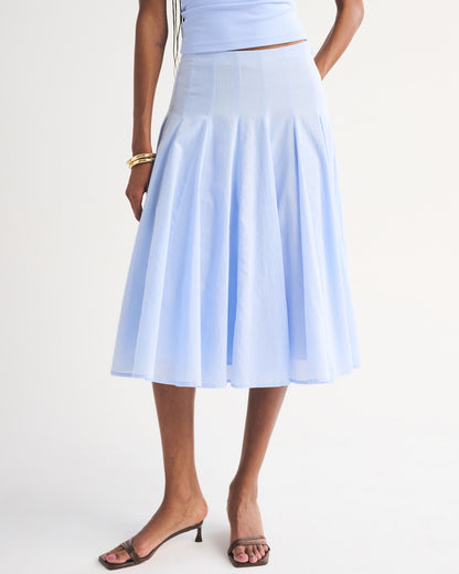 Abercrombie 100% Cotton Godet Midi Skirt