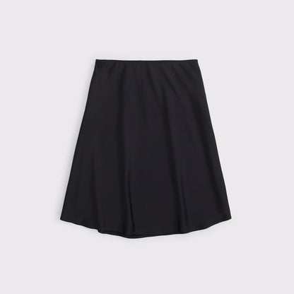 Abercrombie High Rise Satin Midi Skirt