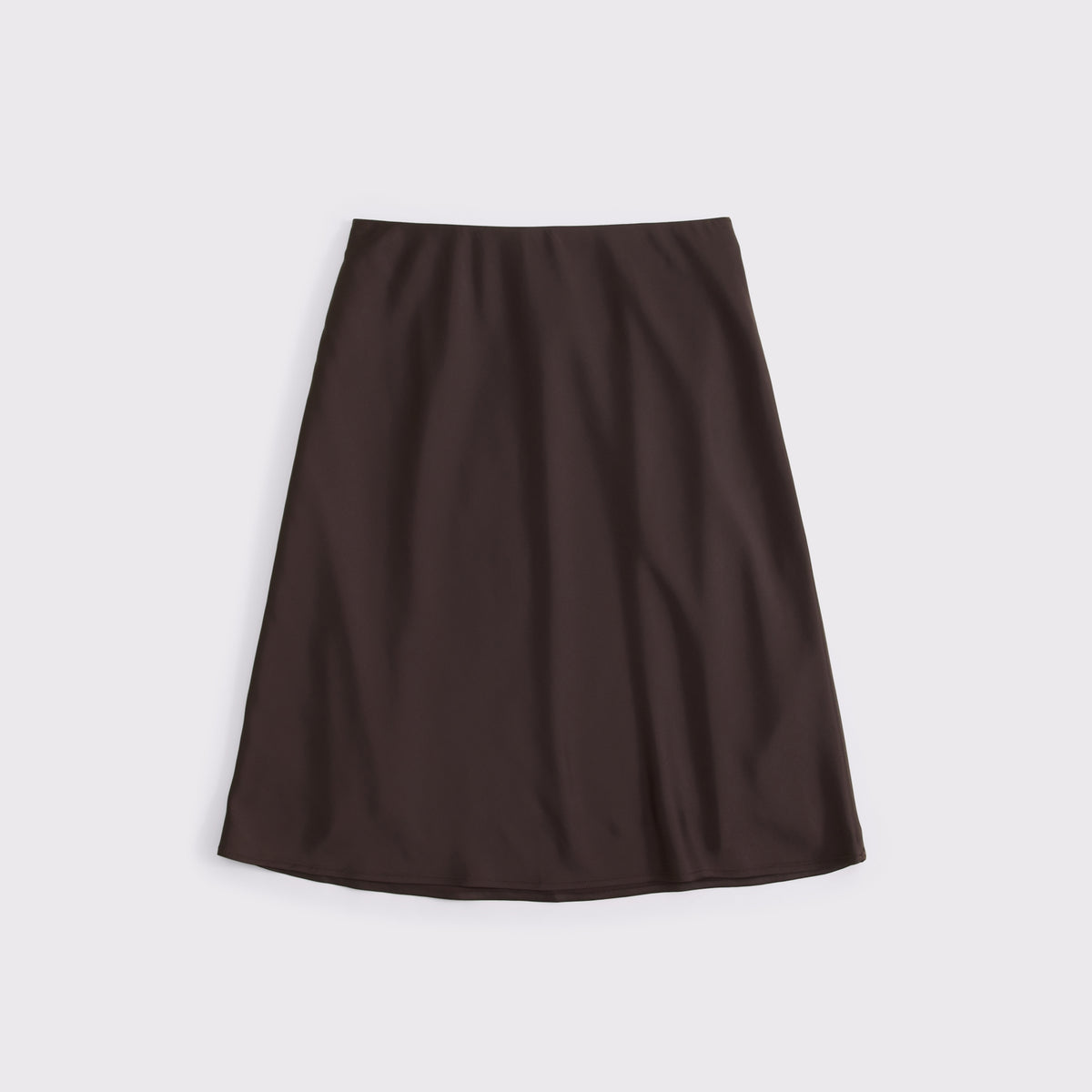 Abercrombie High Rise Satin Midi Skirt