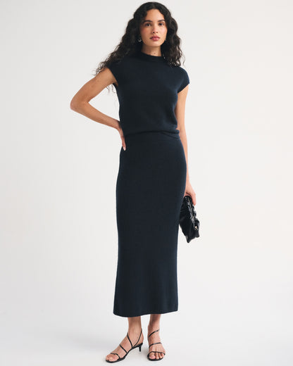 Abercrombie Merino Wool-Blend High Rise Sweater Maxi Skirt