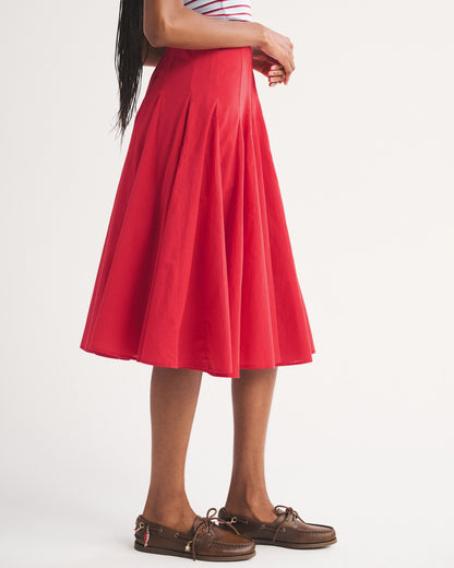 Abercrombie 100% Cotton Godet Midi Skirt