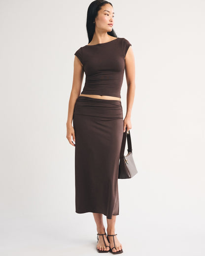 Abercrombie Drop-Waist Maxi Skirt