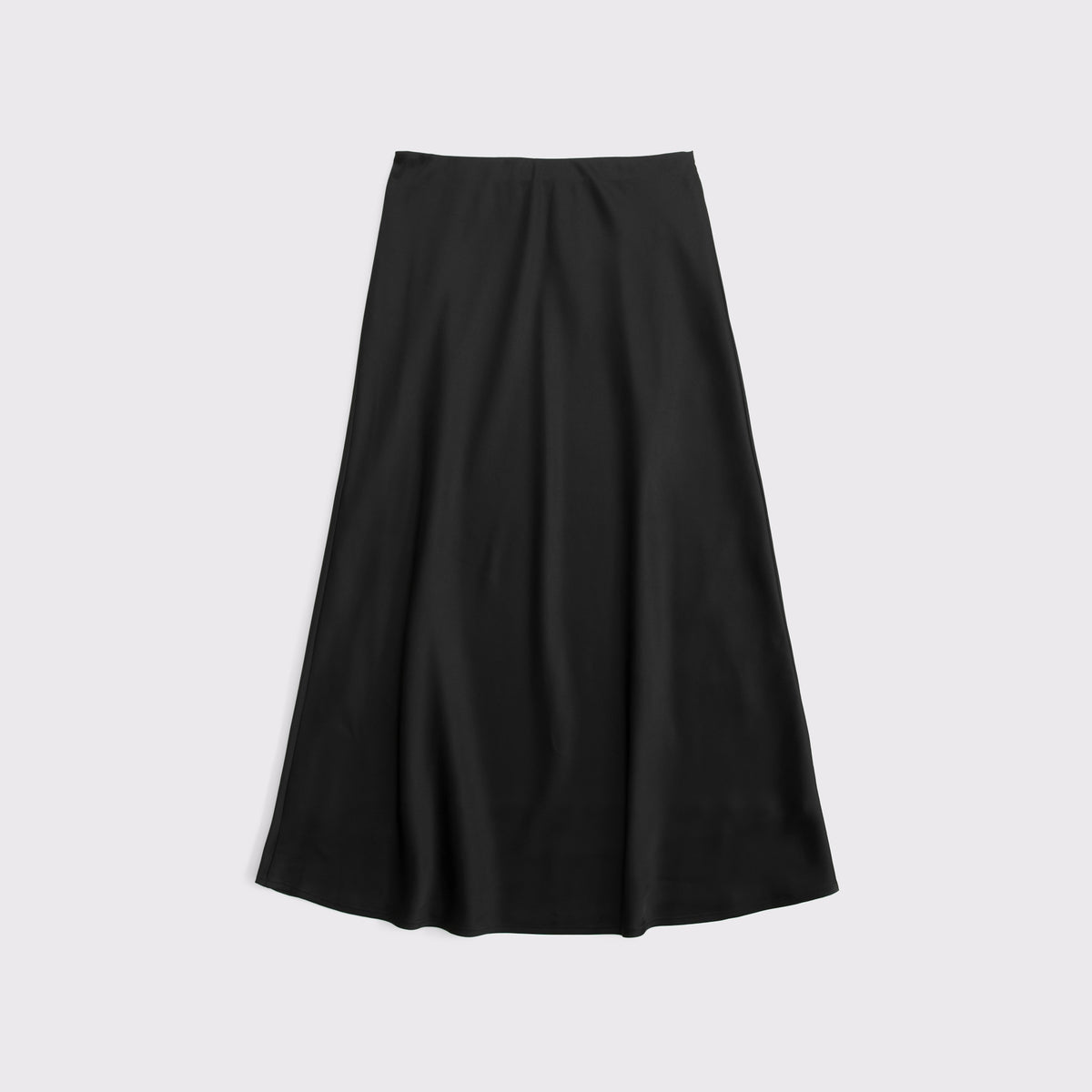 Abercrombie High Rise Satin Midi Skirt