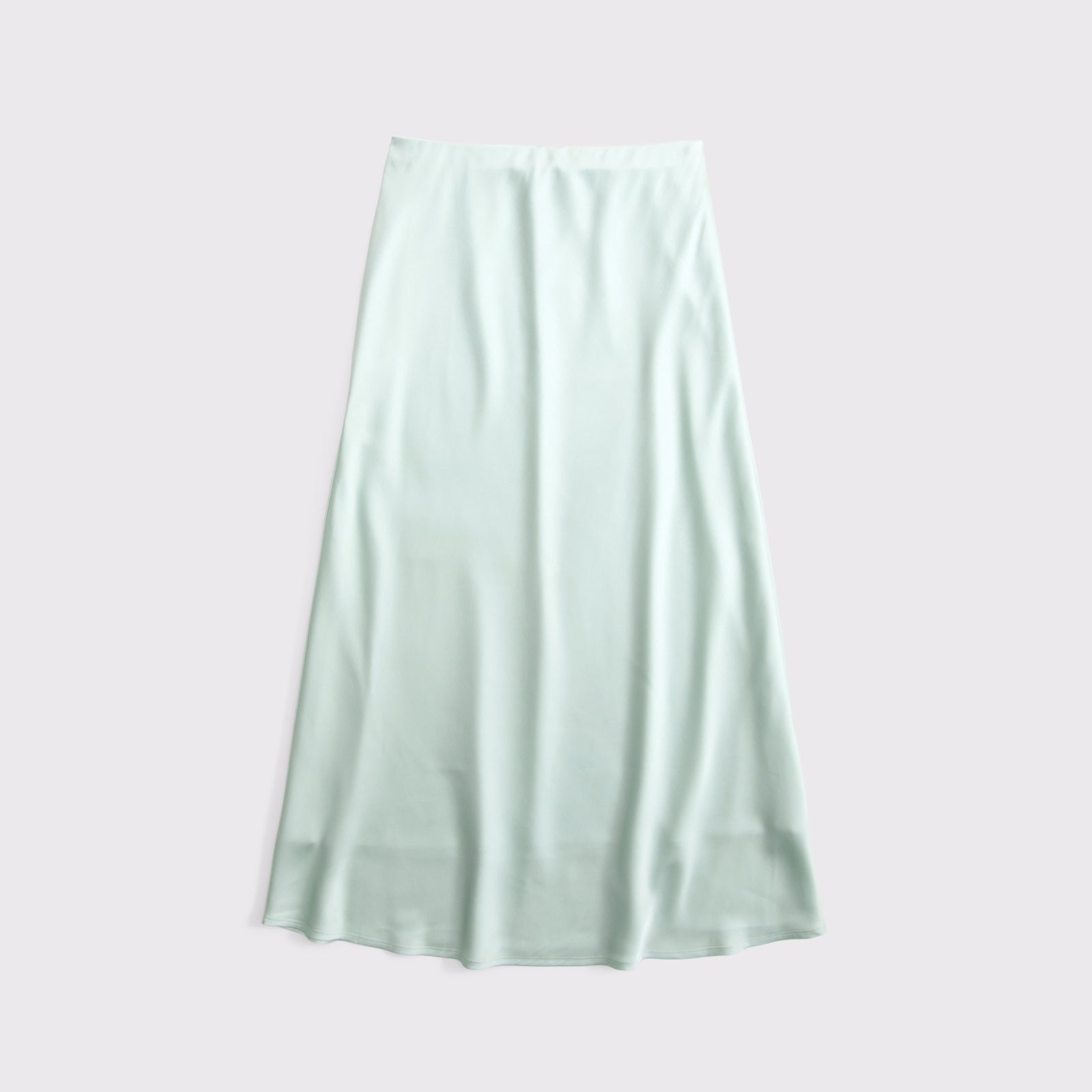 Abercrombie High Rise Satin Midi Skirt