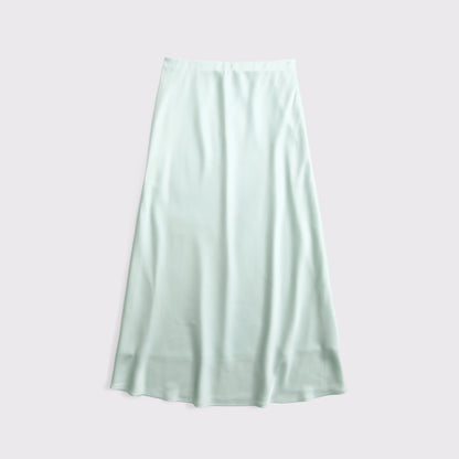 Abercrombie High Rise Satin Midi Skirt