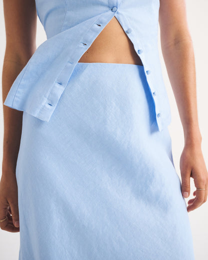 Abercrombie 100% Linen High Rise Maxi Skirt
