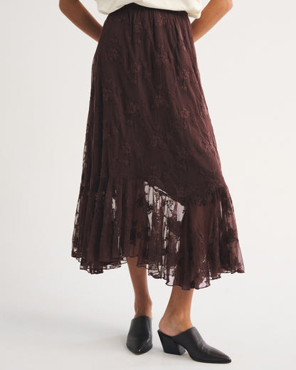 Abercrombie Embroidered Maxi Skirt