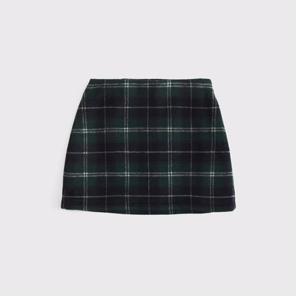 Abercrombie Wool-Blend Curve Love A&F Scarlett Mini Skort