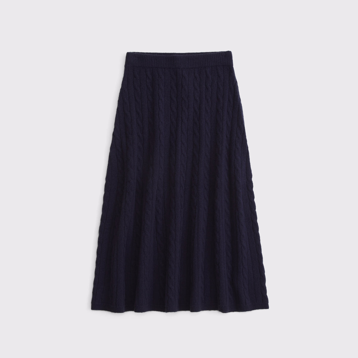 Abercrombie Merino Wool-Blend Cable Sweater Midi Skirt