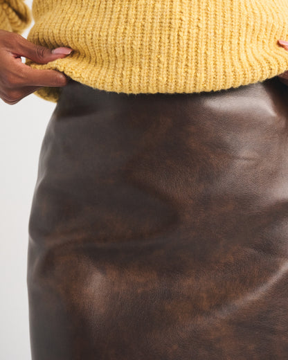 Abercrombie A&F Scarlett Vegan Leather Mini Skort