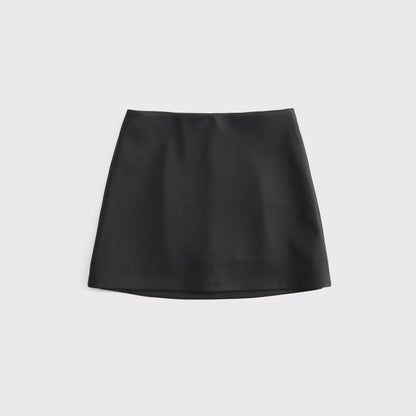 Abercrombie A&F Scarlett Vegan Leather Mini Skort