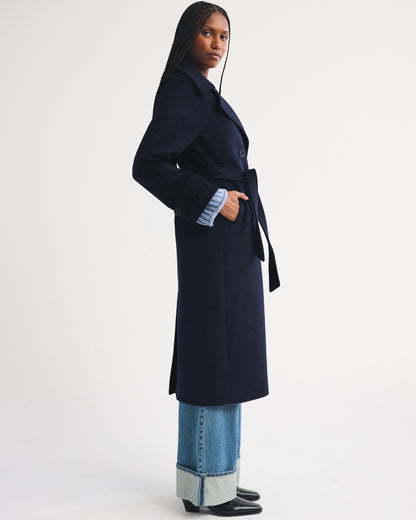 Abercrombie A&F Carrie Wool-Blend Trench Coat