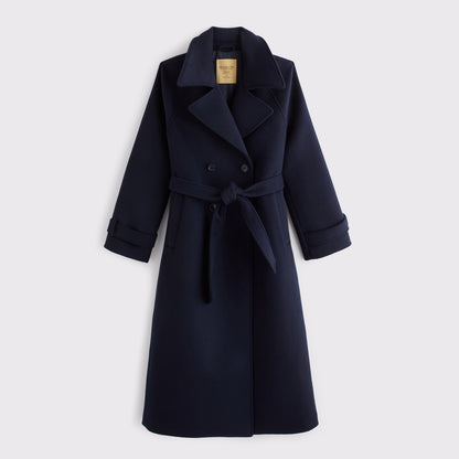 Abercrombie A&F Carrie Wool-Blend Trench Coat