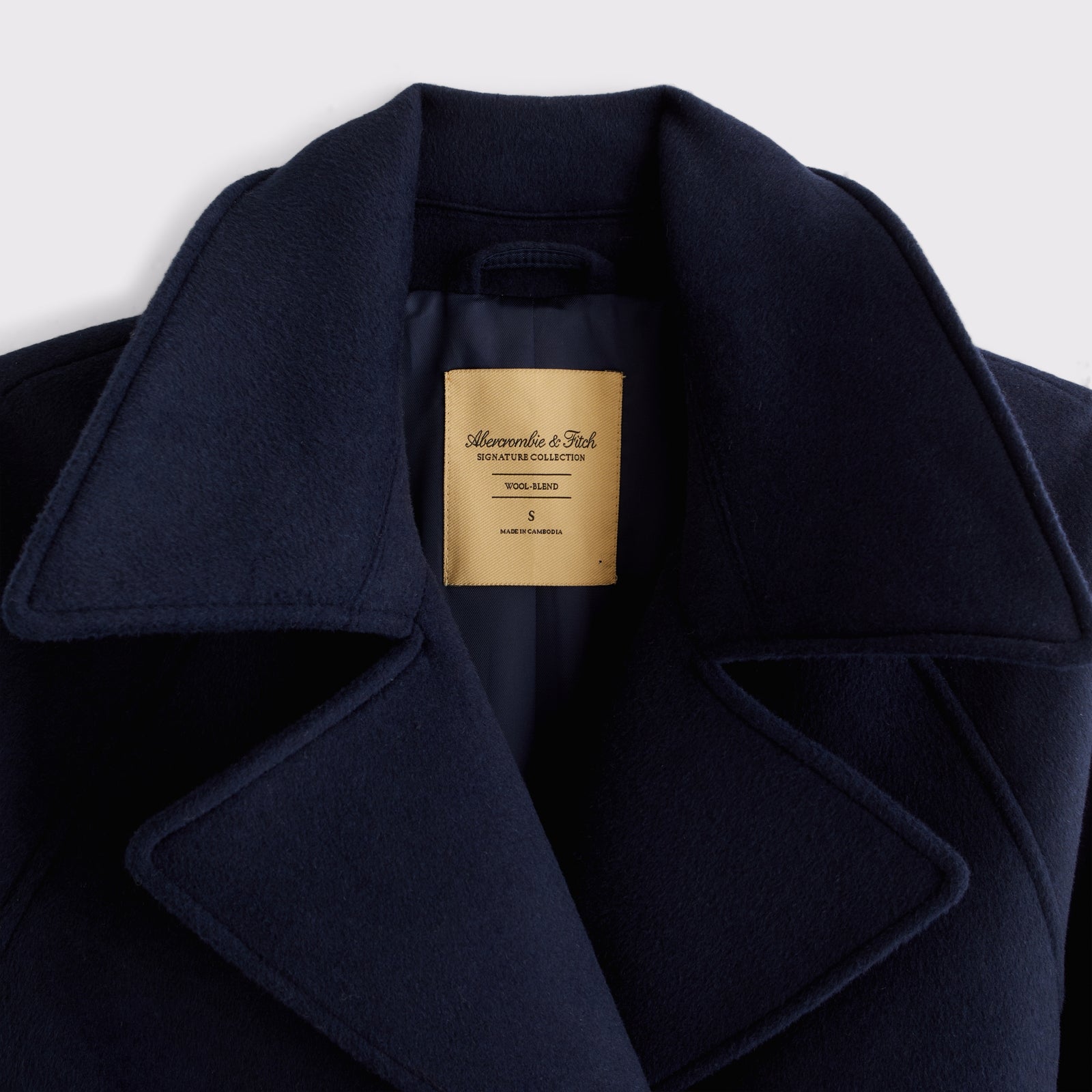 Abercrombie A&F Carrie Wool-Blend Trench Coat