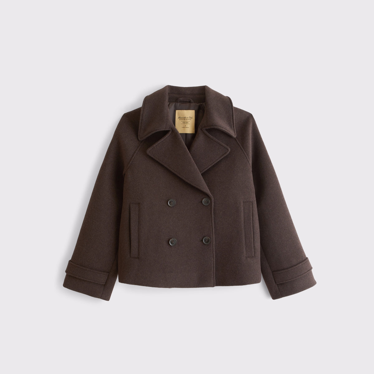 Abercrombie A&F Carrie Short Wool-Blend Trench Coat