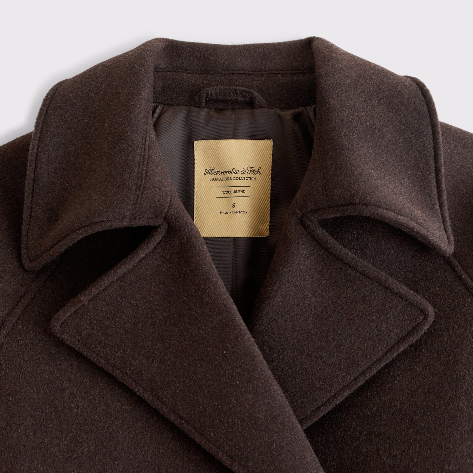 Abercrombie A&F Carrie Short Wool-Blend Trench Coat
