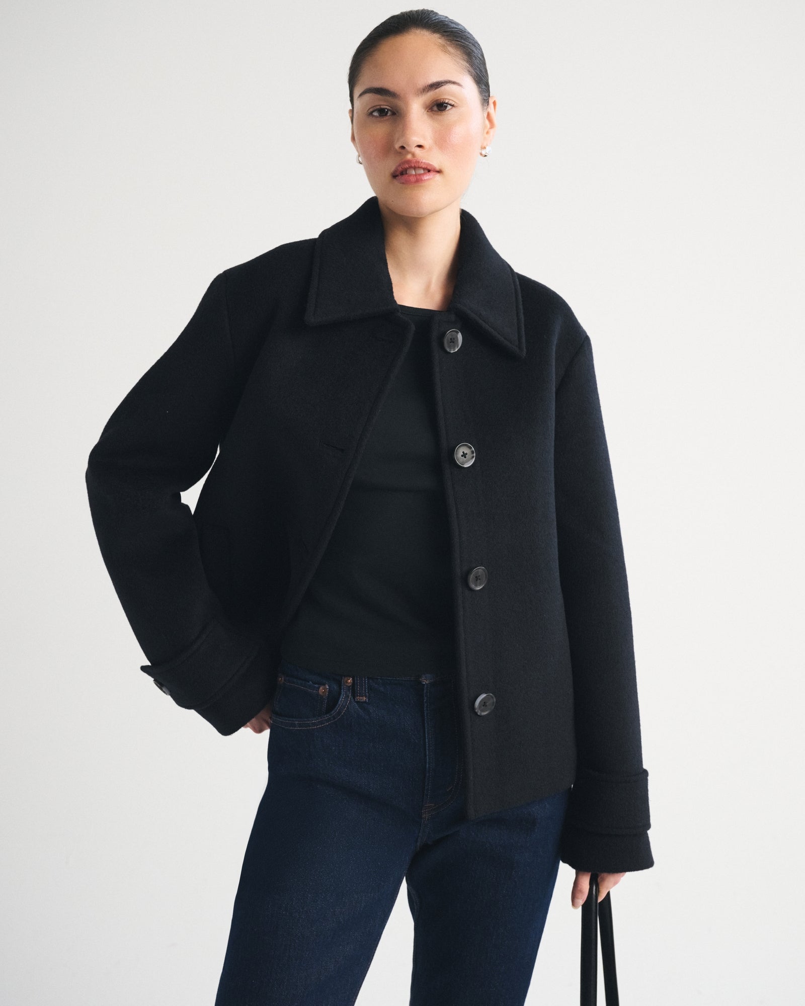 Abercrombie Short Wool-Blend Coat