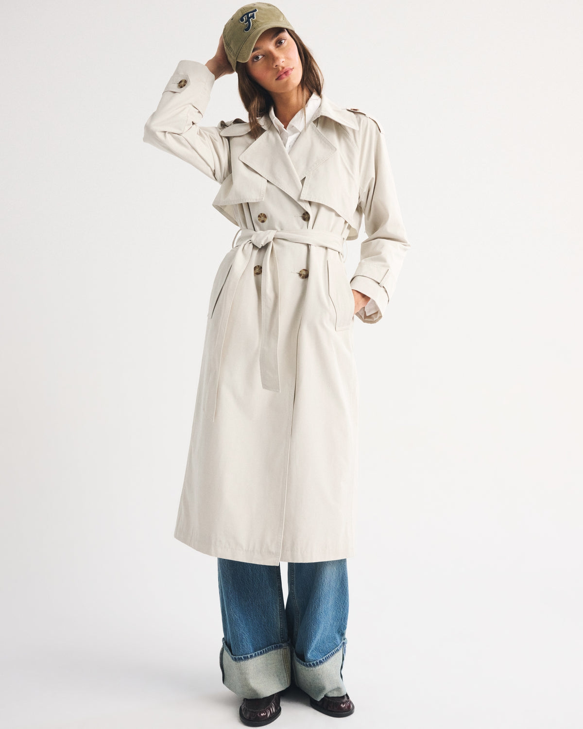 Abercrombie A&F Carrie Long Trench Coat