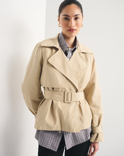 Abercrombie Short Belted Trench Coat
