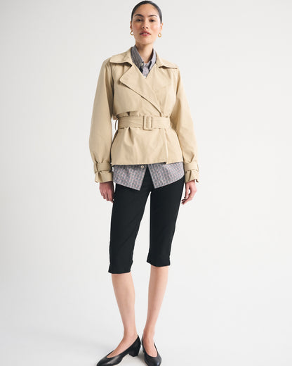 Abercrombie Short Belted Trench Coat