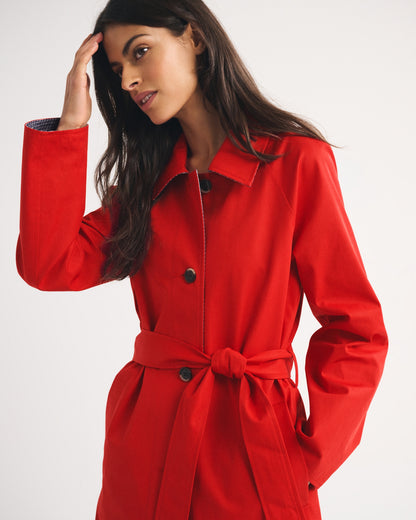 Abercrombie 100% Cotton 2-in-1 Reversible Long Mac Coat