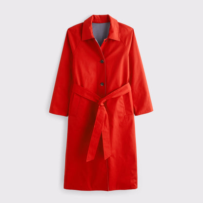 Abercrombie 100% Cotton 2-in-1 Reversible Long Mac Coat