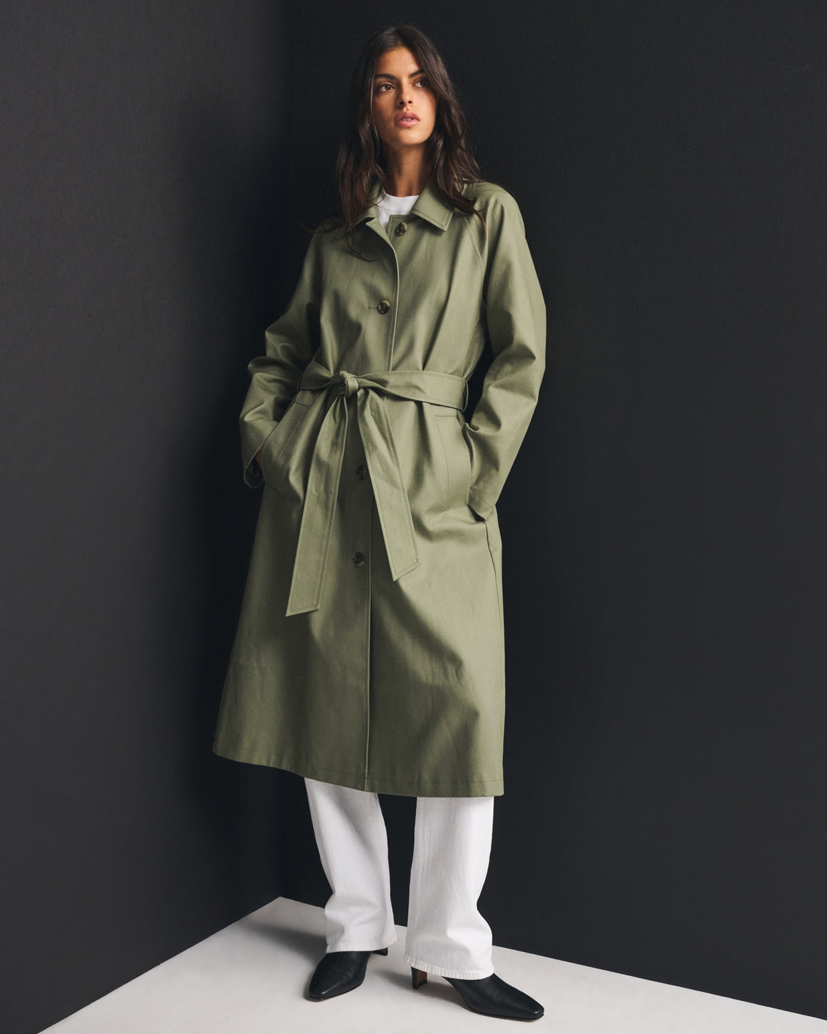 Abercrombie 100% Cotton 2-in-1 Reversible Long Mac Coat