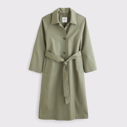 Abercrombie 100% Cotton 2-in-1 Reversible Long Mac Coat