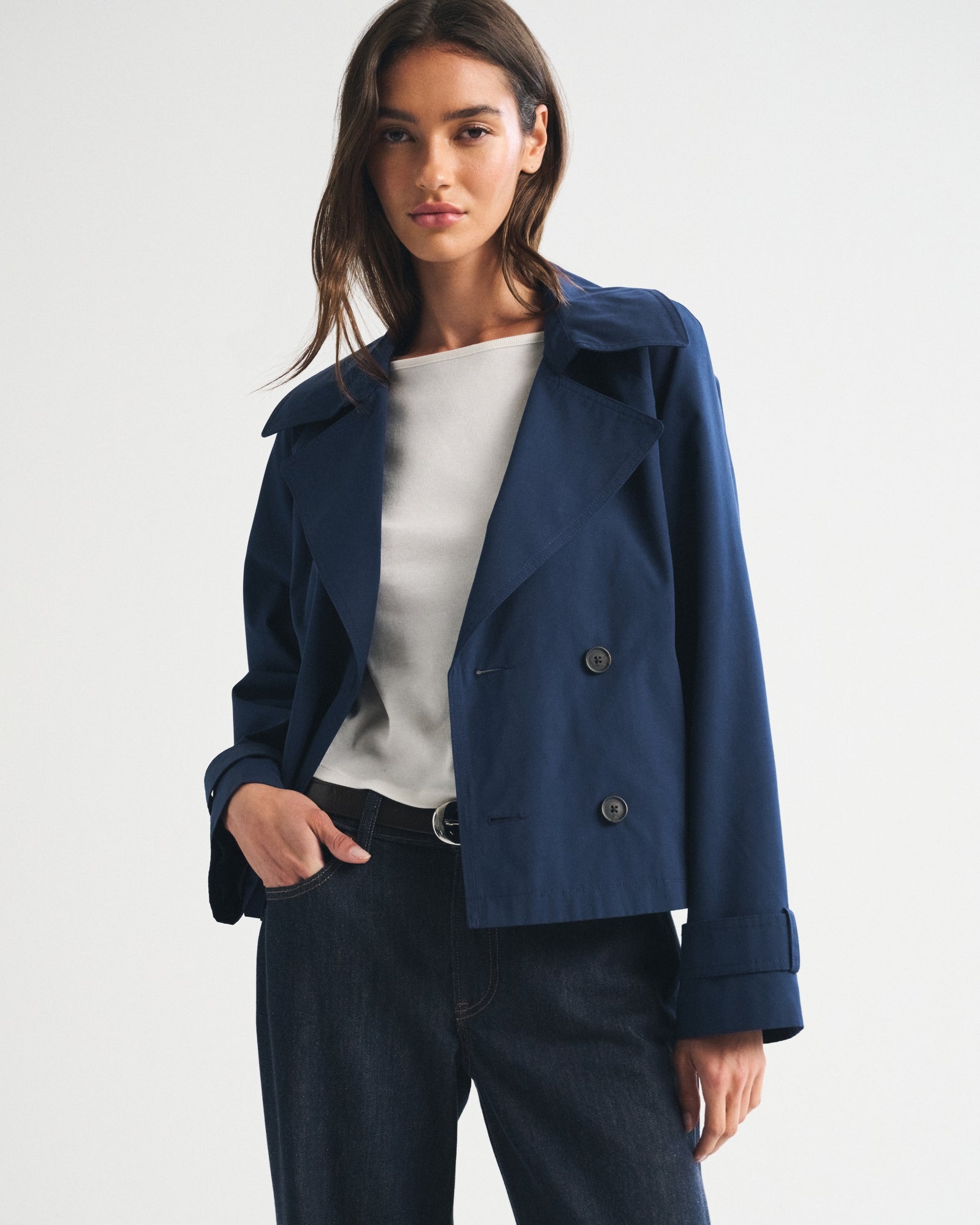 Abercrombie A&F Carrie Short Trench Coat