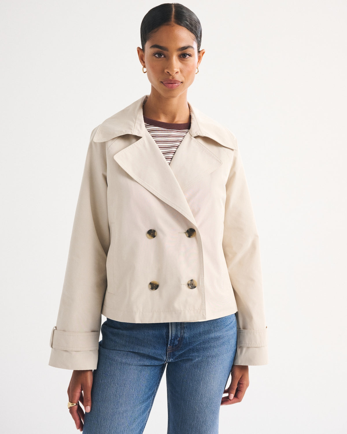 Abercrombie A&F Carrie Short Trench Coat