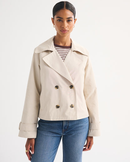 Abercrombie A&F Carrie Short Trench Coat