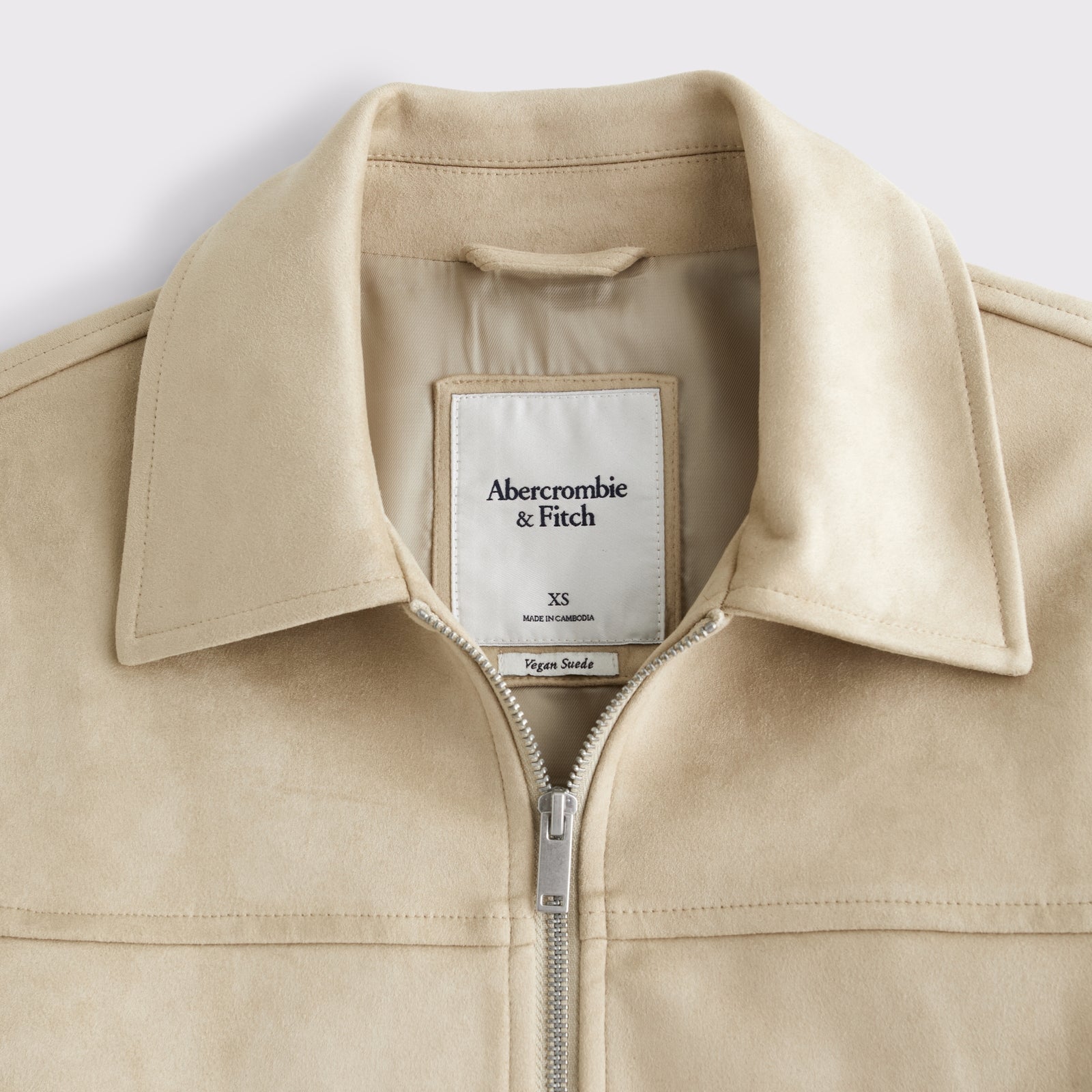 Abercrombie Relaxed Vegan Leather Zip Jacket