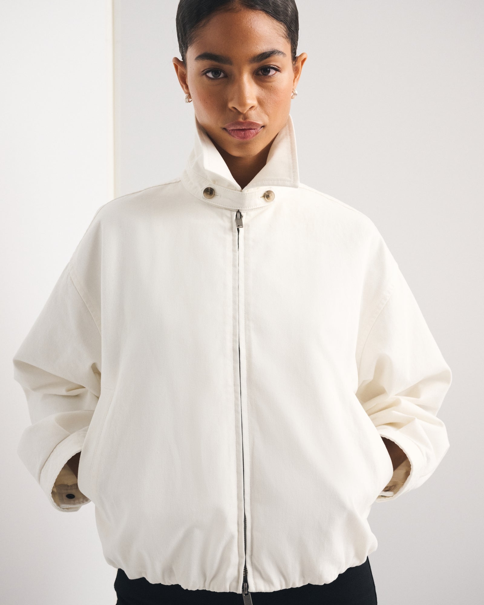 Abercrombie 100% Cotton Twill Collared Jacket