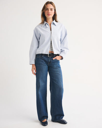Abercrombie 100% Cotton Twill Collared Jacket