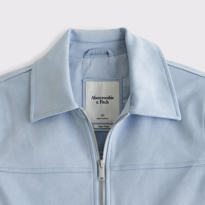 Abercrombie Relaxed Vegan Leather Zip Jacket