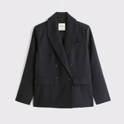 Abercrombie Relaxed Double-Breasted Blazer