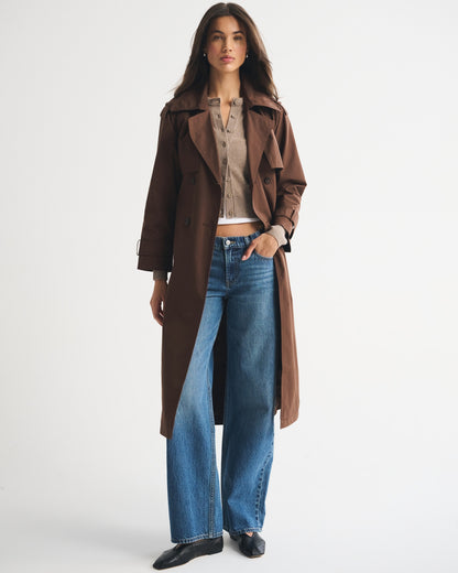 Abercrombie A&F Carrie Long Trench Coat