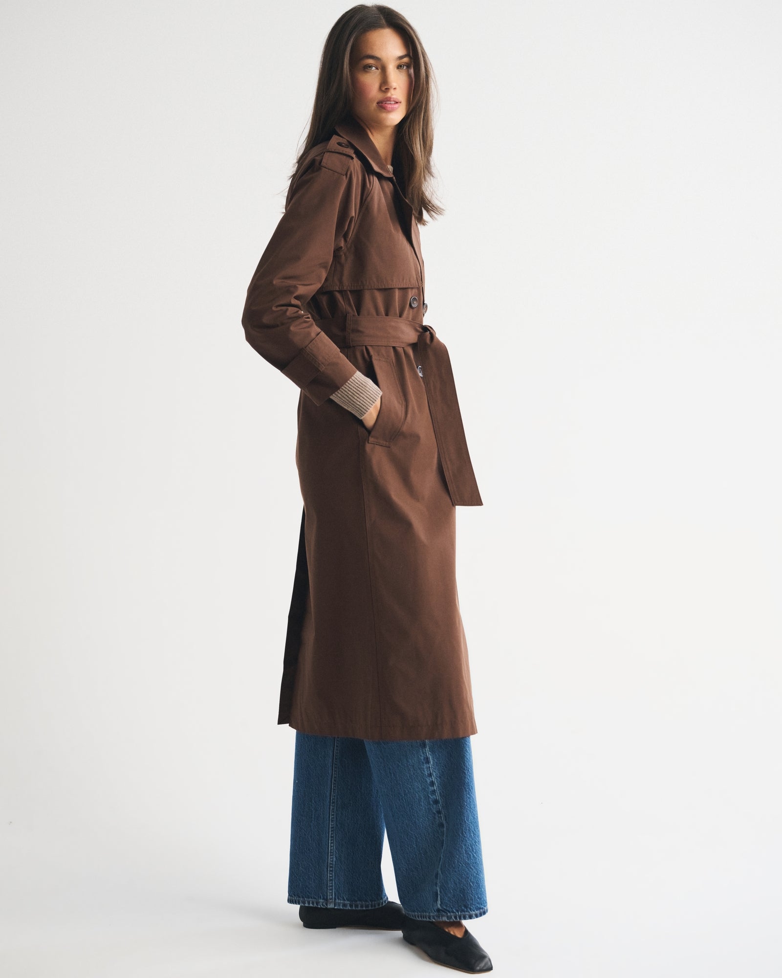Abercrombie A&F Carrie Long Trench Coat