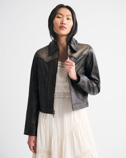 Abercrombie Western Genuine Leather Jacket