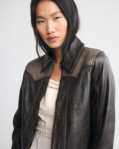 Abercrombie Western Genuine Leather Jacket