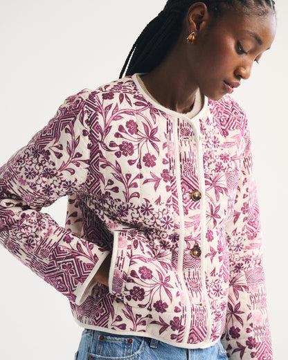 Abercrombie Collarless Quilted Jacket