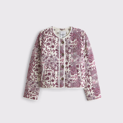 Abercrombie Collarless Quilted Jacket