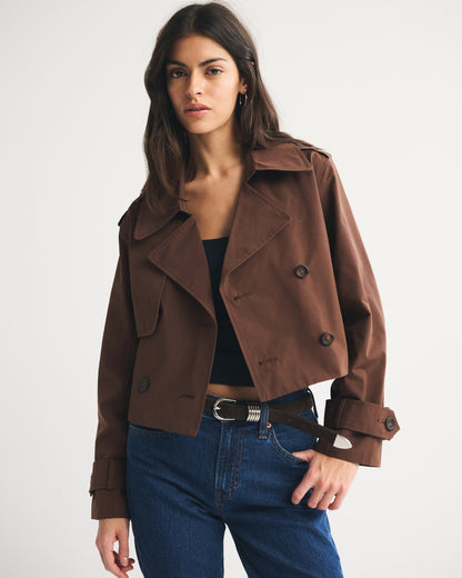 Abercrombie Cropped Trench Coat