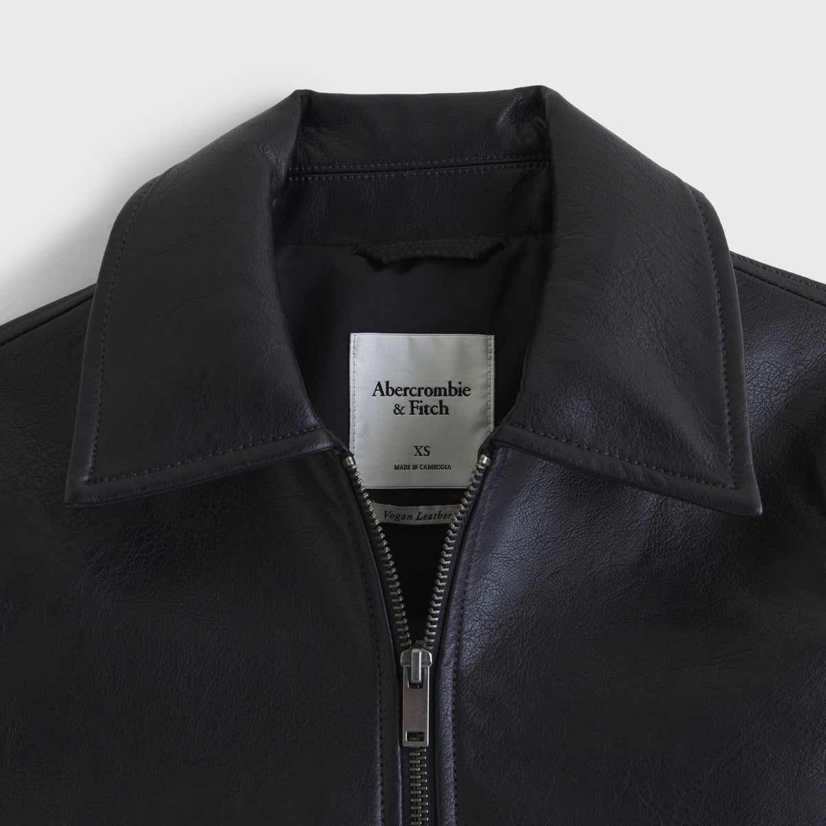 Abercrombie Short Vegan Leather Utility Jacket